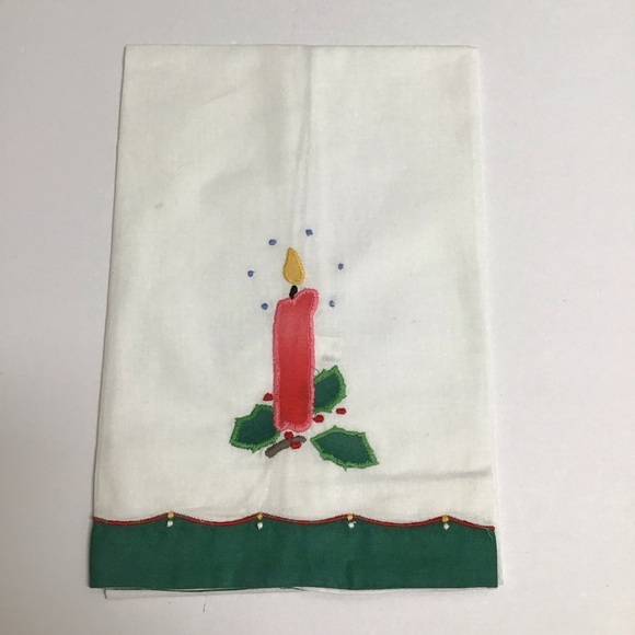 Lillian Vernon Christmas Tea Towels Holiday SET OF 3 Appliqués 1984 Vintage NEW - Picture 10 of 14